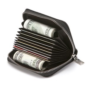 Business Card Holder Accordion Coin Purse Large Capacity Men's Anti-skimming