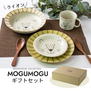 Mino ware Main Plate Gift Set Lion M Made in Japan