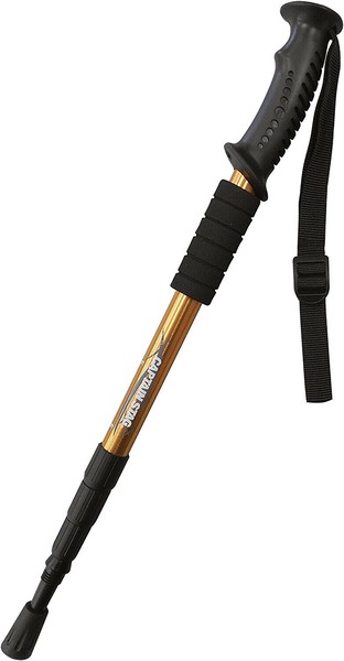 トレッキングステッキ ベントグリップ 4段スライド式 イエロー キャプテンスタッグ FEEL BOSCO UM-2318