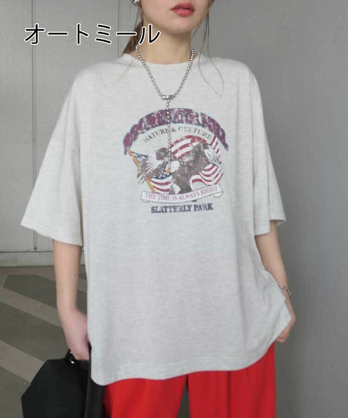 イーグルプリントTシャツ【お気に入り9千突破】【動画あり】 トップス カジュアル 春 夏 SS