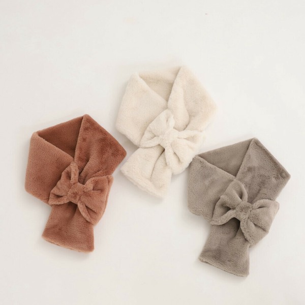 リボンファーマフラー  (#マフラー #ストール #防寒 #あったか #おしゃれ)