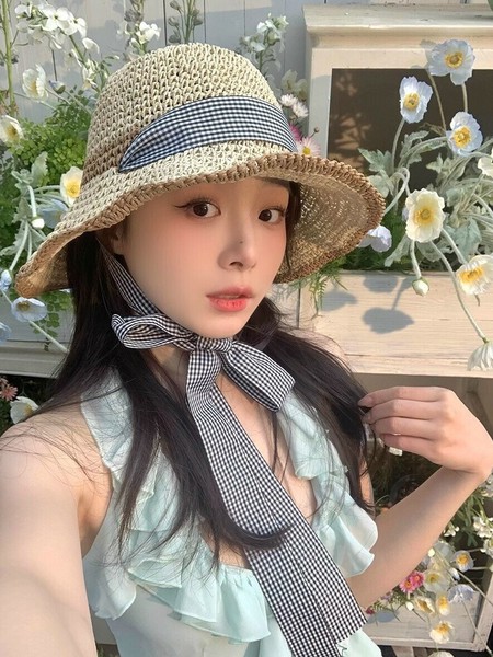 帽子 3色 レディースハット リボン アウトドア ハット リボン