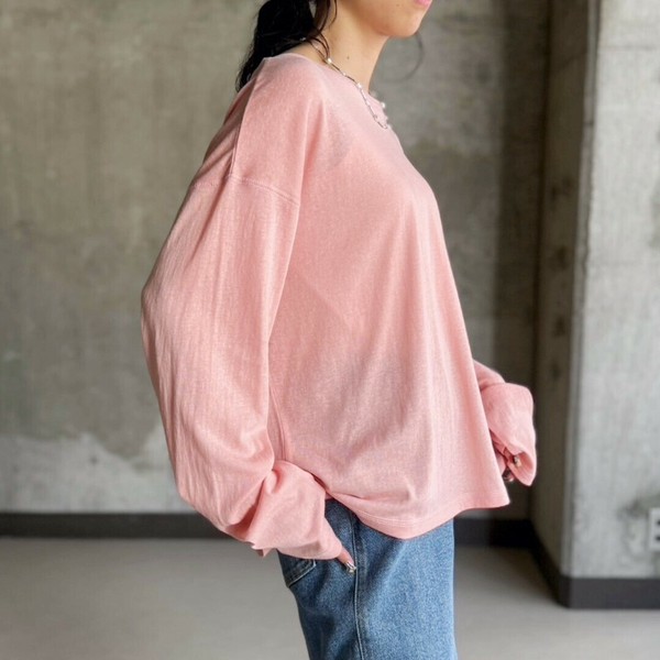 【2025秋冬新作】オーバーサイズシアーロンT フィンガーホール