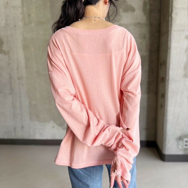 【2025秋冬新作】オーバーサイズシアーロンT フィンガーホール