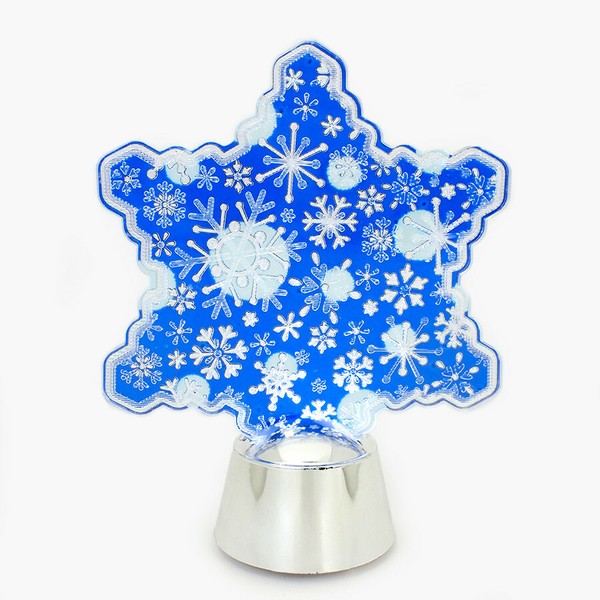 フラッシングライト スノーフレーク ブルー <クリスマス>