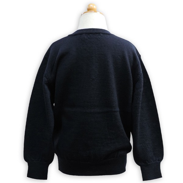 【SALE】【スクール定番/値下げ】ウール100%スクールVセーター 紺色 学童(110cm〜170cm)