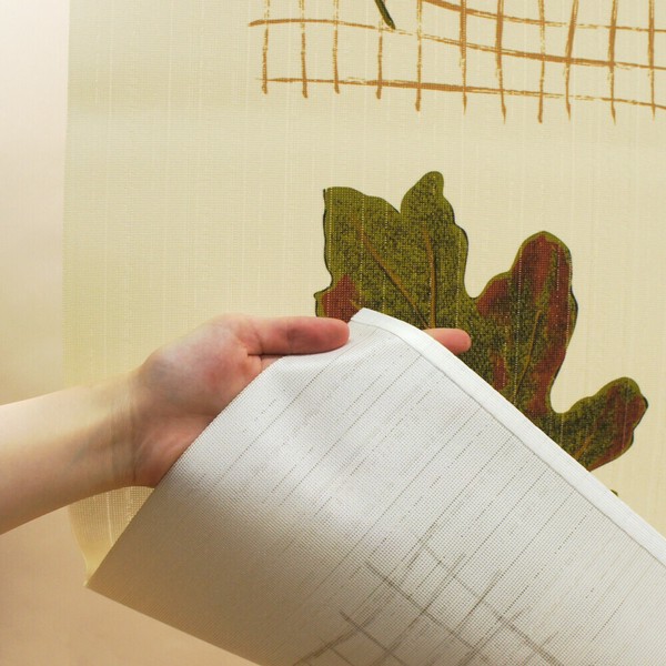 【受注生産のれん】「葉っぱ_6種」85x150cm【日本製】洋風 洋柄 コスモ 目隠し