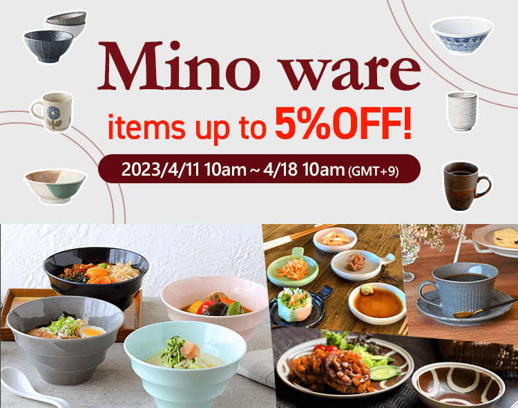 Mino ware items up to 5% OFF