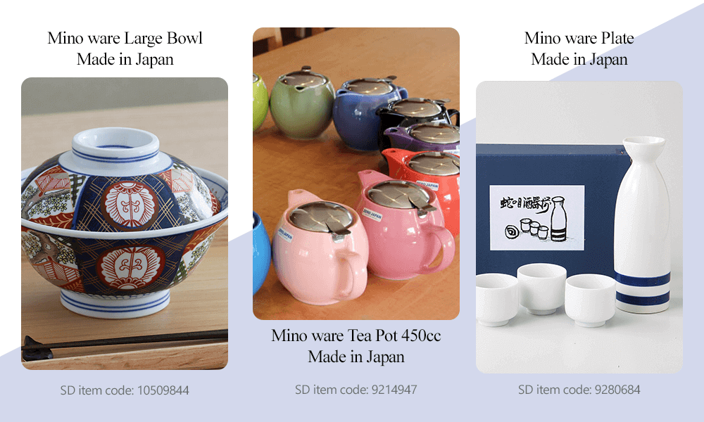 Mino ware items up to 5% OFF!