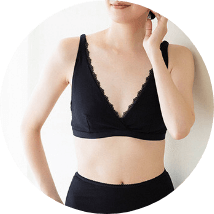 Organic Cotton Lace Bra