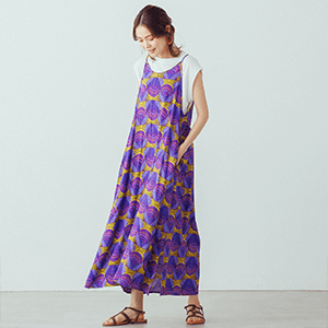 Rayon Print Cami One-piece Dress