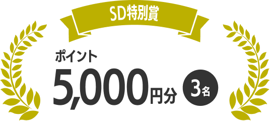 SD特別賞：ポイント5,000円分