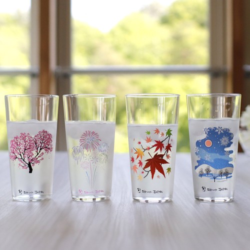 Four Seasons Tumbler Glass 4 Pcs Set