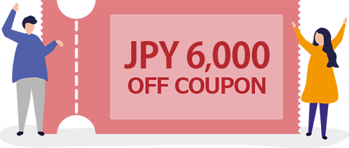 JPY 6,000 OFF COUPON