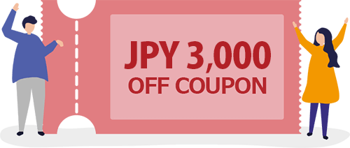JPY 3,000 OFF COUPON