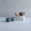 Rounded mug S set Silica glaze Green/Beige 2022
