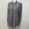 Made in Japan Polyester Rayon Pullover Checkered Blouse