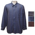 Wool 100% Thick Houndstooth Pattern Long Sleeve Shirt Men's