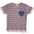 Kids' Short Sleeve T-shirt Little Girls Border Kids 2024 Spring/Summer