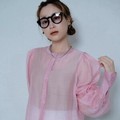Button Shirt/Blouse Long Sleeves Tops Ladies 2024 Spring/Summer