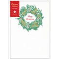 Pre-order Greeting Card Wreath Foil Stamping Christmas Made in Japan