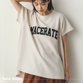 T-shirt Cardboard knit A-Line Flocking Finish