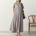 Casual Dress Line Flare One-Piece Rayon Cool Touch