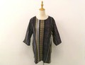 Button Shirt/Blouse black Printed 7/10 length [S/S NEW]