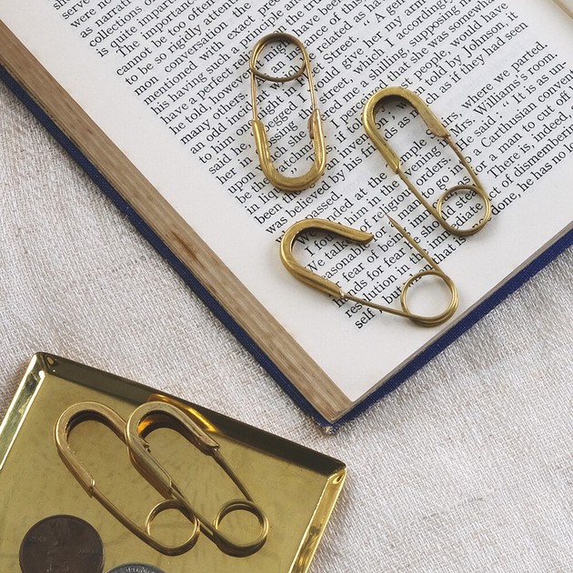 Pear Shaped Brass Safety Pins