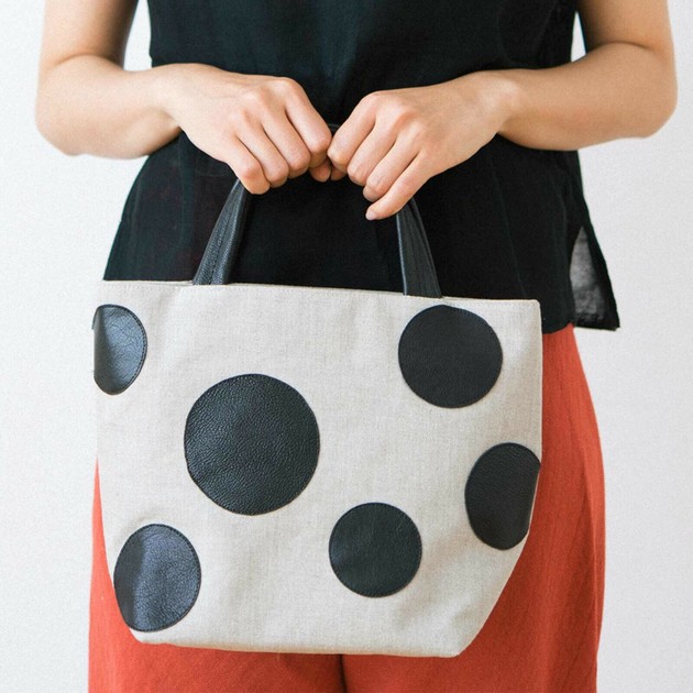 Polka dot tote bags wholesale online