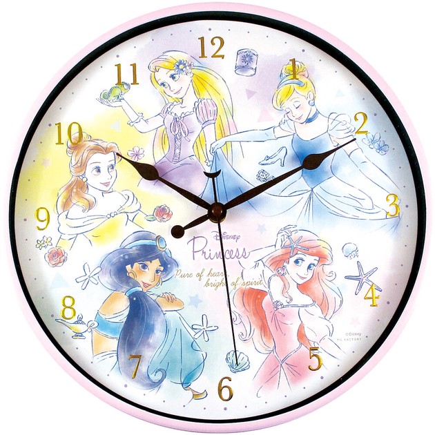 Disney Index Wall Clock Colorful Art Princes | Import Japanese products at  wholesale prices - SUPER DELIVERY