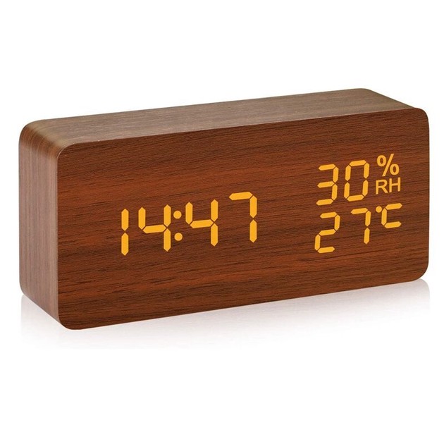 Wooden Clock Watch Scandinavia Table, Wooden Digital Table Clock