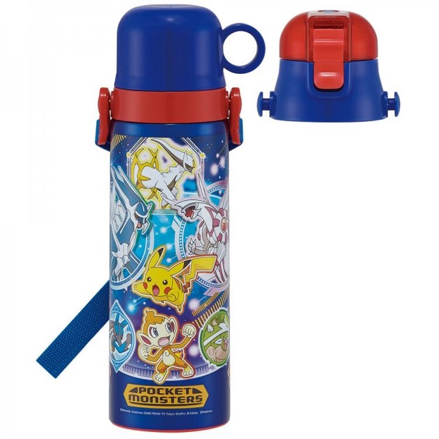 580ml skater straight drink with a stainless steel water bottle cover Pokemon
