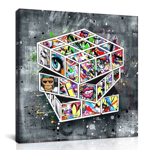 ARTJOY CUBE GRAPHICAL アートパネル 白 ストリート 代表作】ARTJOY CUBE GRAPHICAL アートパネル 白 ストリート