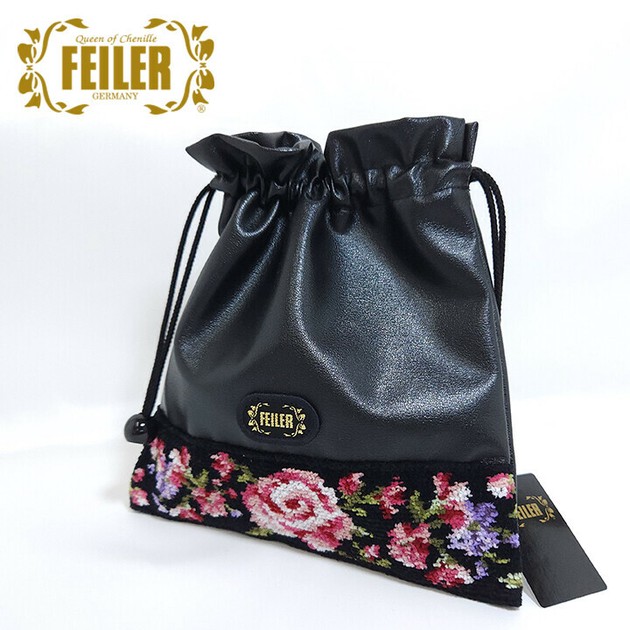 フェイラー FEILER かごバッグ 巾着バッグ 花