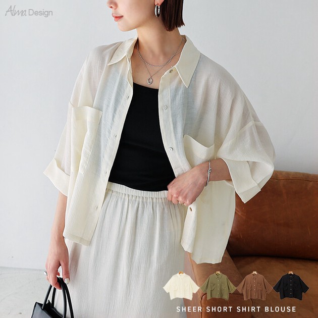 Button-Up Shirt/Blouse Sheer | Import Japanese products at