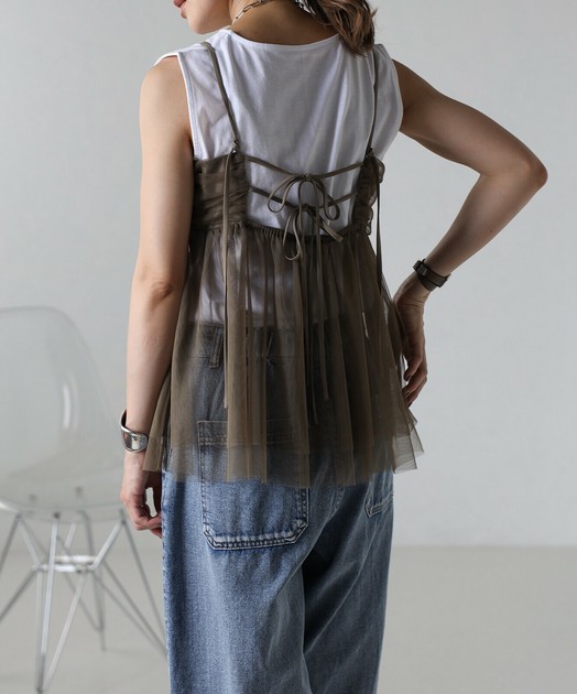 【完売品】MUKASA Embroidery camisole EMBROIDERY METALIC CAMISOLE – MUKASA