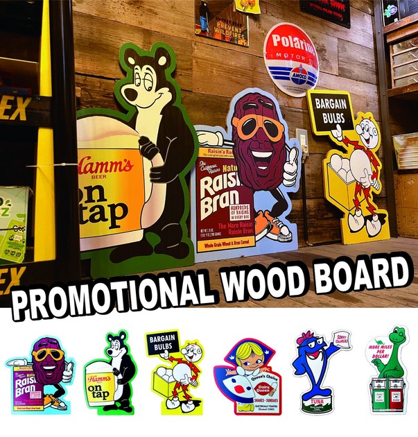 【BIG!!】迫力満点 Promotional Wood Sign Board 販促 木製看板 