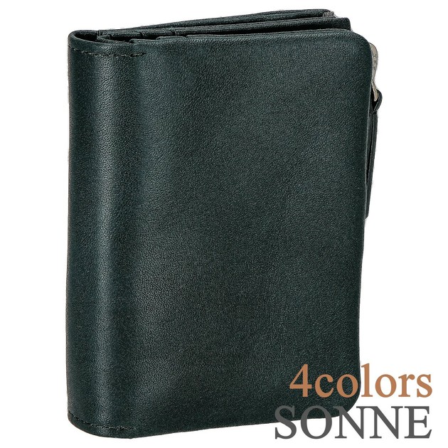 新品 SONNE 財布 ソフター レザーコンパクトウォレット ブラック 新品 SONNE 財布 ソフター レザーコンパクトウォレット ブラック