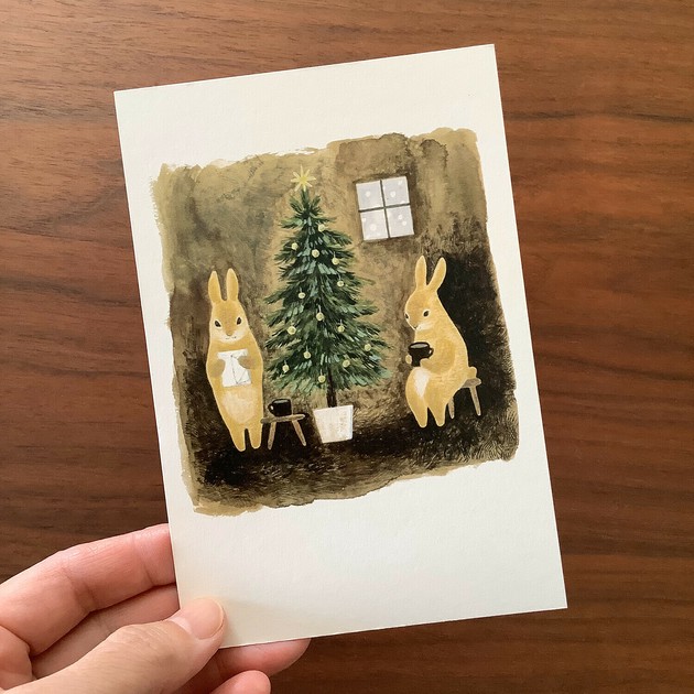 ブランド品専門の ポストカード ＊ウサギのクリスマスの商品ページ｜卸・仕入れ 絵画