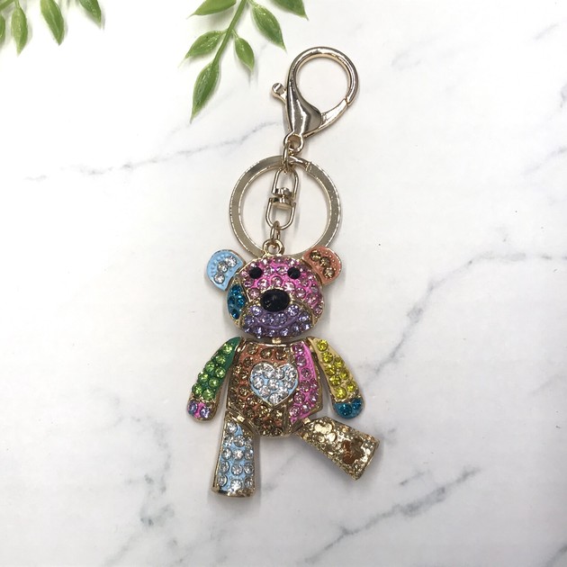 Iridescent Teddy Bear bear Key ring