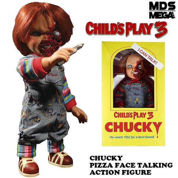 CHILD'S PLAY 3 TALKING PIZZA FACE CHUCKY 【MEZCO