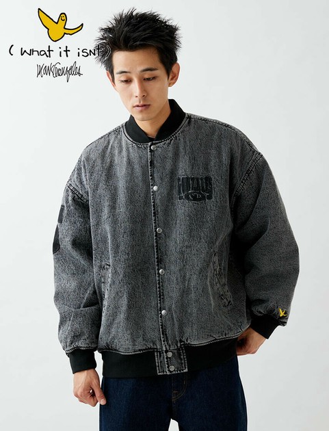 WHAT IT ISN'T MARK GONZALES スタジャン Lサイズ（MARK