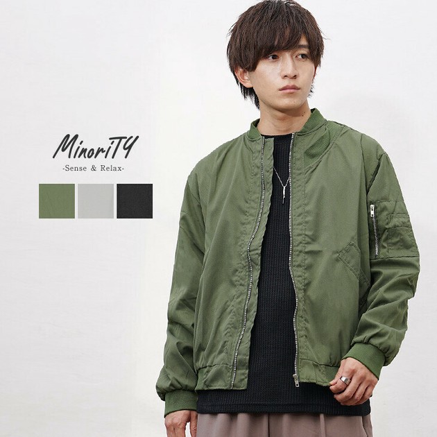 MA-1ジャケット アシンメトリー アウター】アシンメトリーデザイン MA-1 ジャケット/MinoriTYの