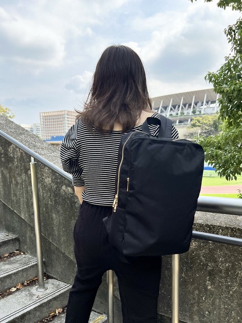 Square nylon backpack best sale