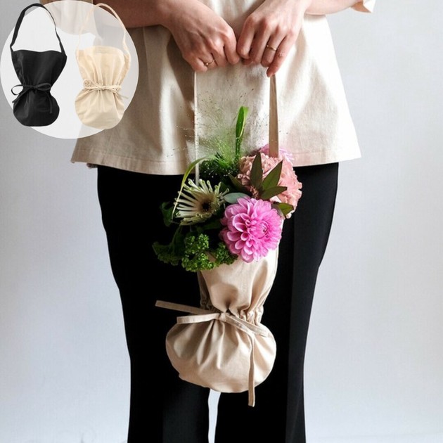 Flowerグッズになります。 Bag Flower Bouquet Of Flowers Presents 2-colors | Import