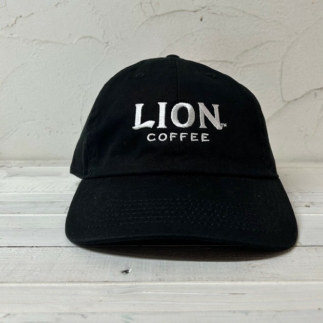 LION COFFEE ロゴ ベースボールキャップ （刺繍） ブラックの