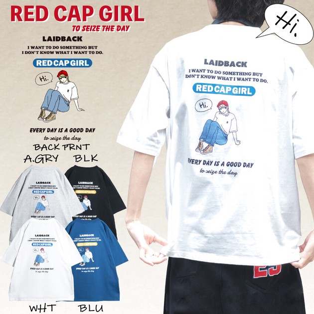 T-shirt Special price Back Printed RED CAP GIRL | Import Japanese