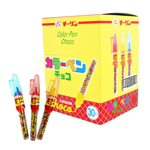 チーリン製菓 カラーペンチョコ 30本入×1BOX 駄菓子 お菓子