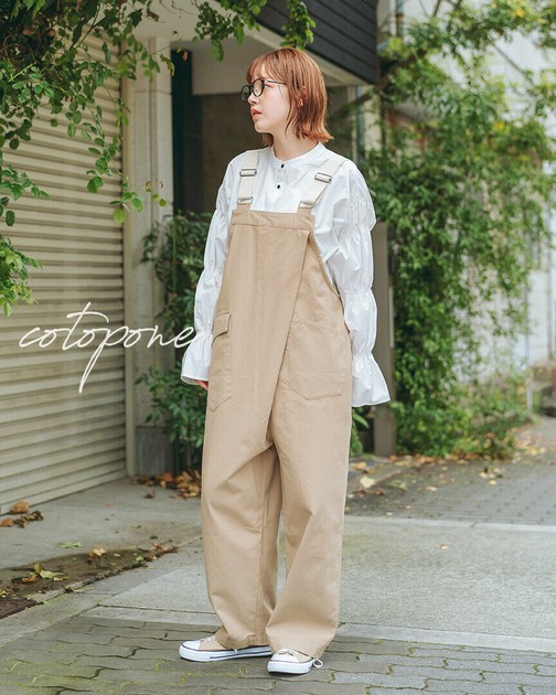2024】【春夏】【ツイル】ラップ風サロペットパンツの商品ページ